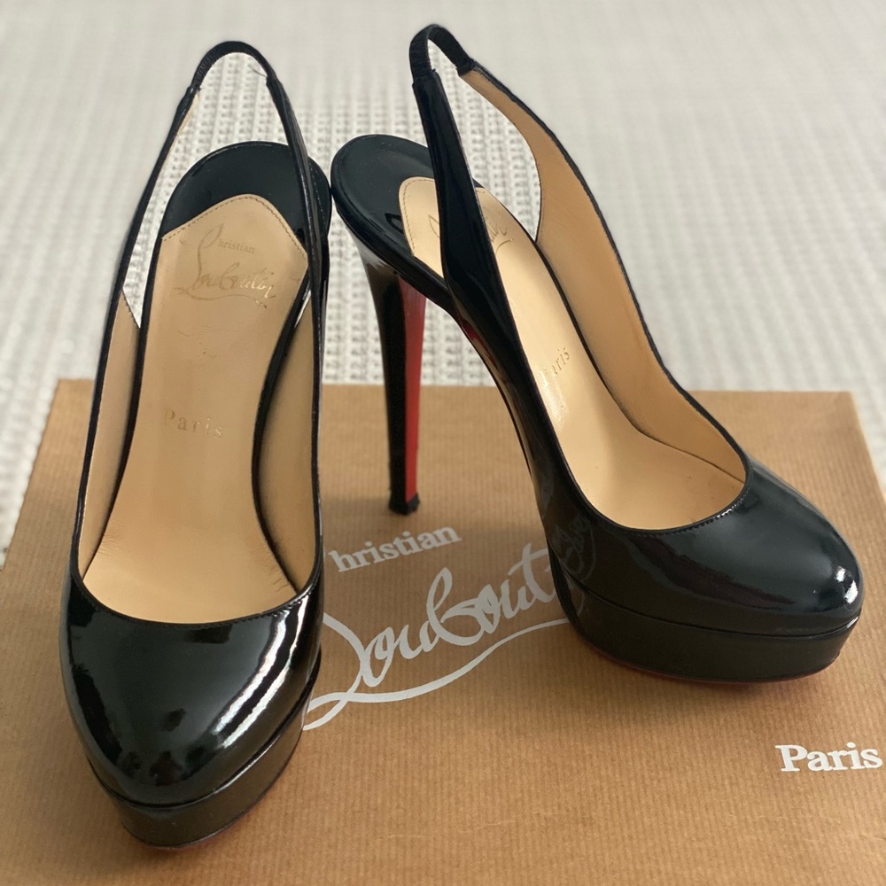 Christian Louboutin platform patent leather shoes